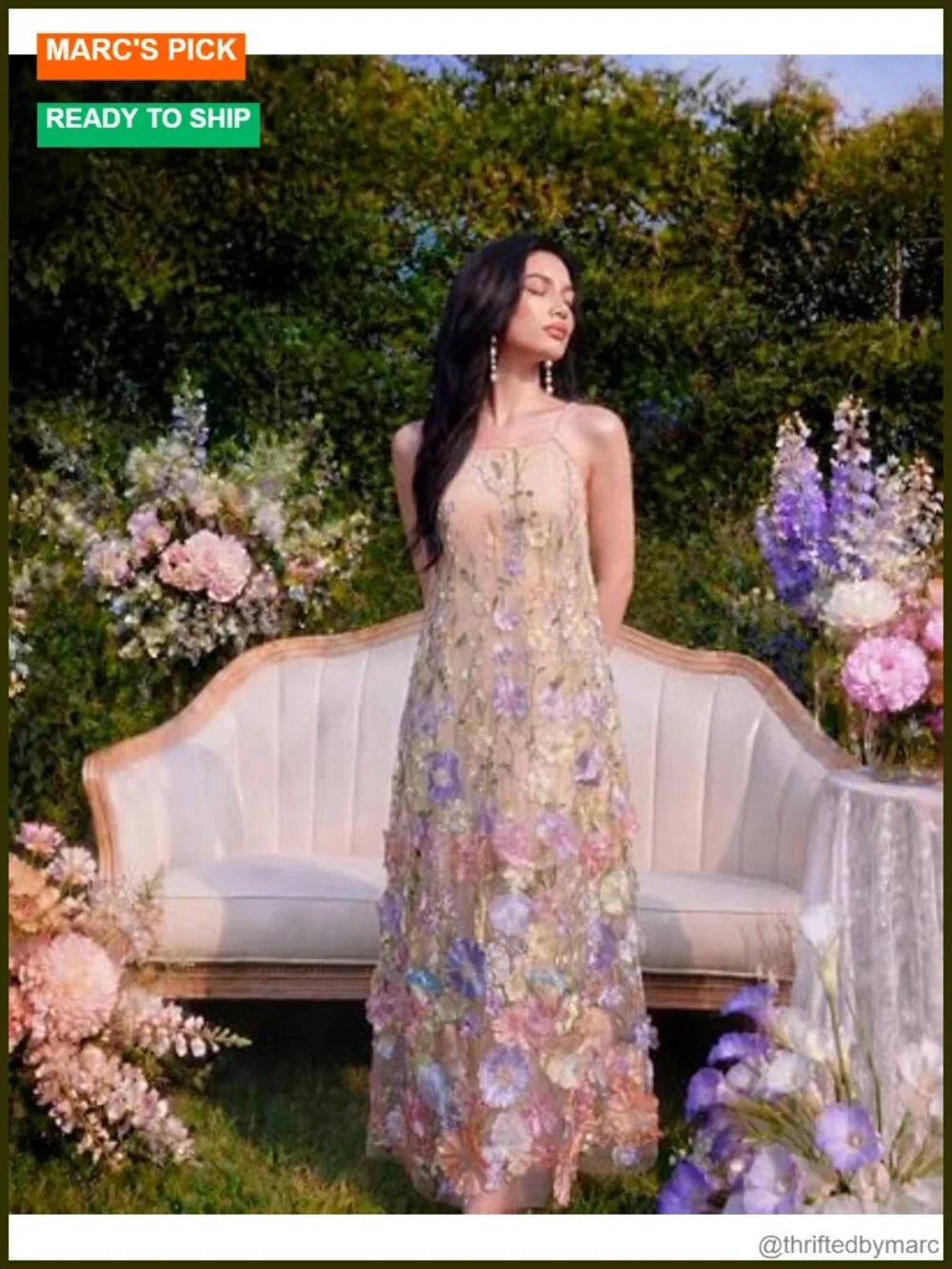 3D Floral Embroidery Maxi Dress, Elegant Tulle Gown, 95% Polyester 5% Elastane